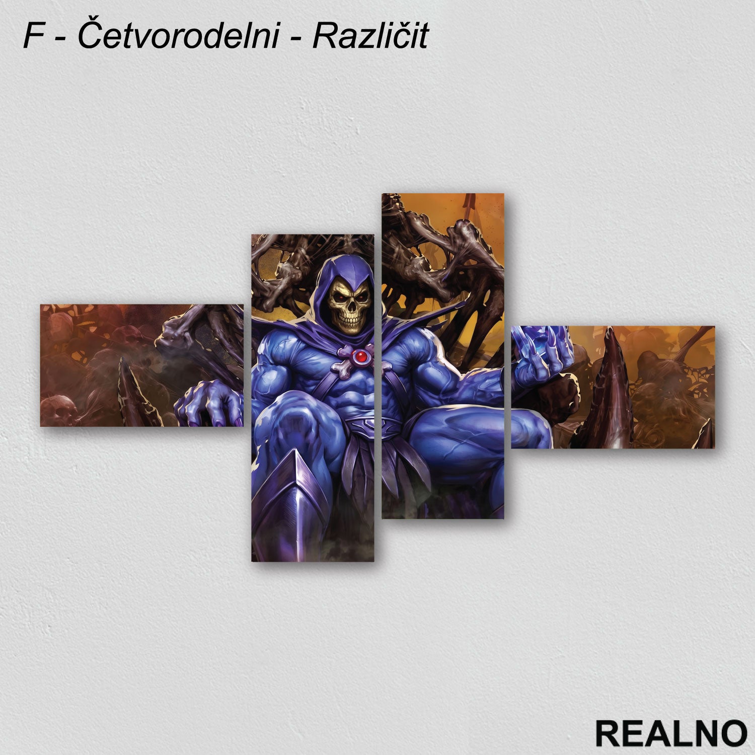 Skeletor Na Tronu - Masters of the Universe - Kanvas