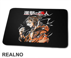 Eren Yeager - Orange - Attack On Titan - Podloga za miš