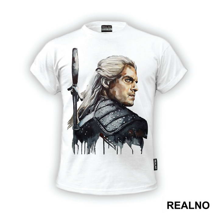 Dripping Paint Geralt Portrait - Witcher