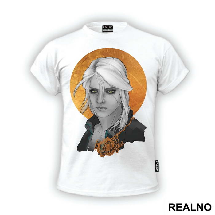 Ciri With An Orange Rose - Witcher