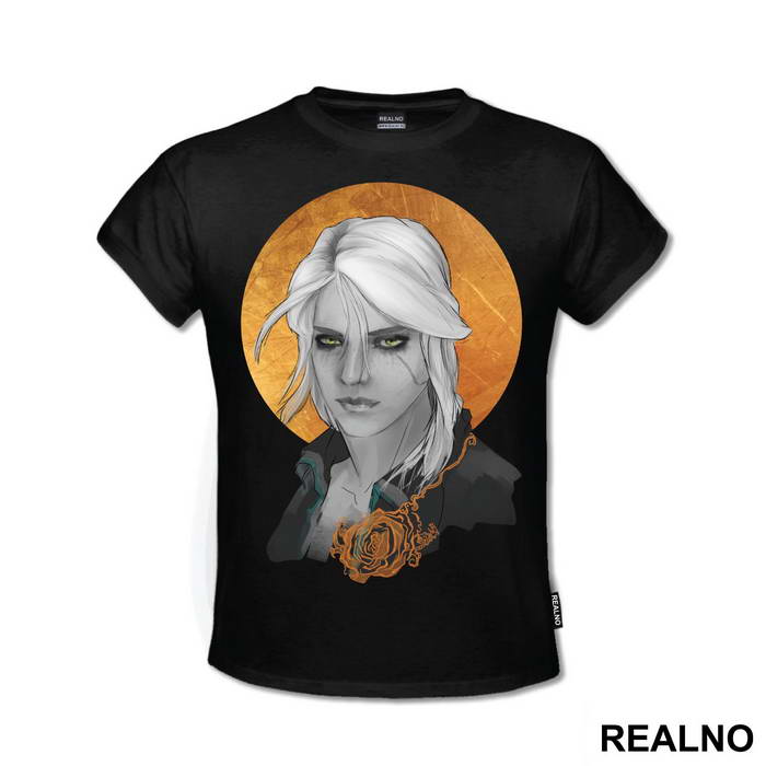 Ciri With An Orange Rose - Witcher