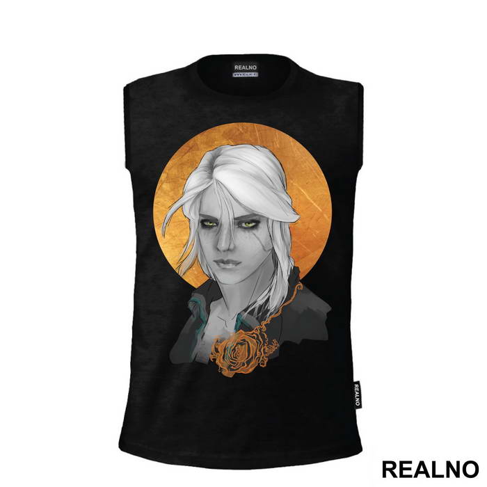 Ciri With An Orange Rose - Witcher