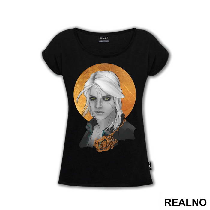Ciri With An Orange Rose - Witcher
