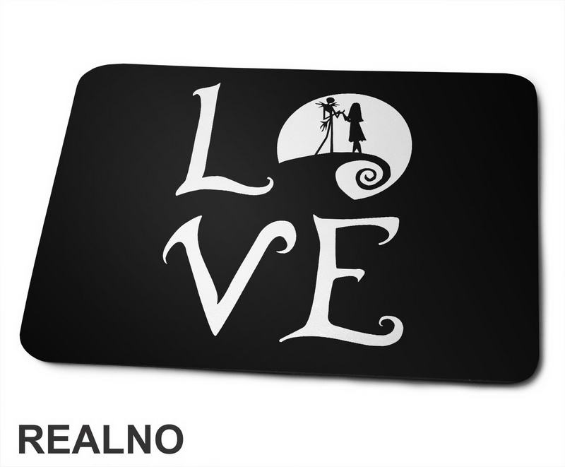 Love - Moon - Jack And Sally - Podloga za miš