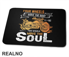 Four Wheels Move The Body Two Wheels Move The Soul - Orange - Motori - Podloga za miš