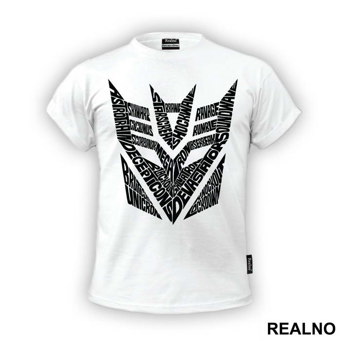 Decepticon Logo Text - Transformers - Majica