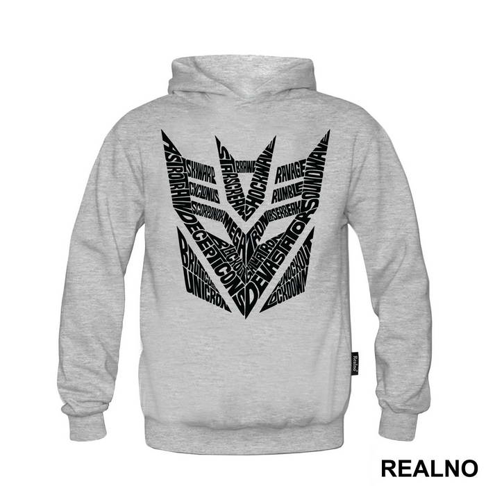 Decepticon Logo Text - Transformers - Majica
