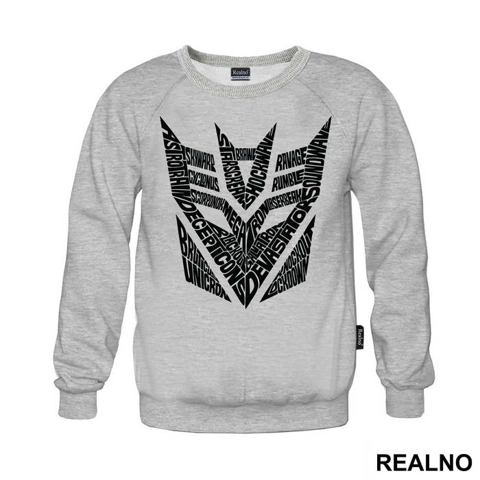 Decepticon Logo Text - Transformers - Majica