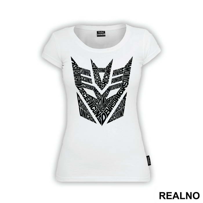 Decepticon Logo Text - Transformers - Majica