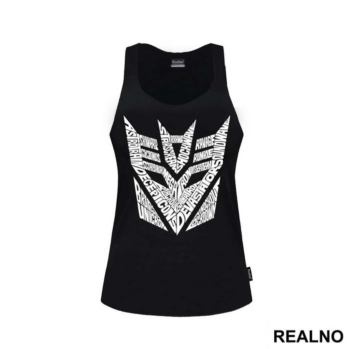 Decepticon Logo Text - Transformers - Majica