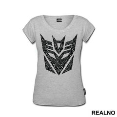 Decepticon Logo Text - Transformers - Majica