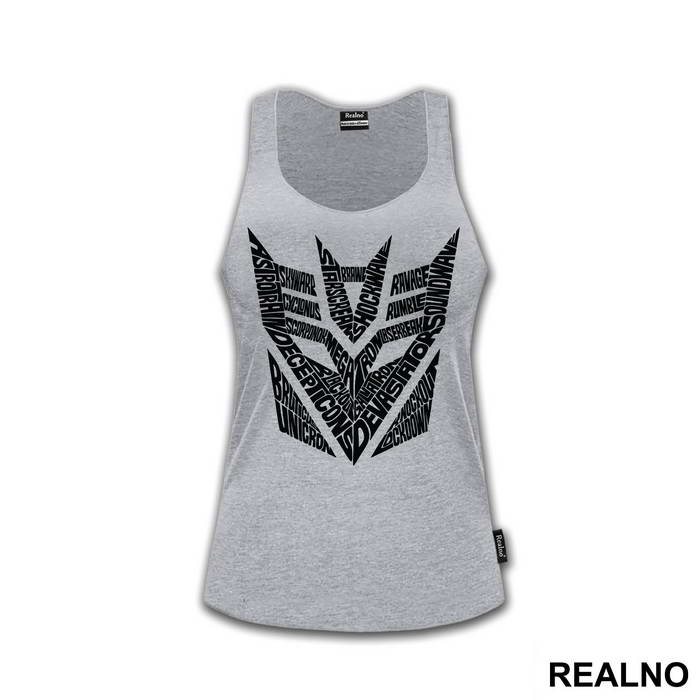 Decepticon Logo Text - Transformers - Majica