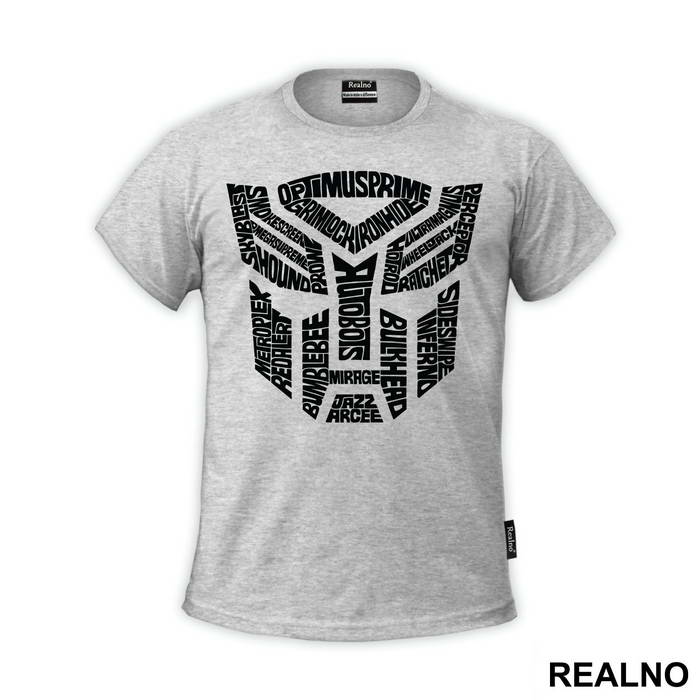 Autobot Logo Text - Transformers - Majica