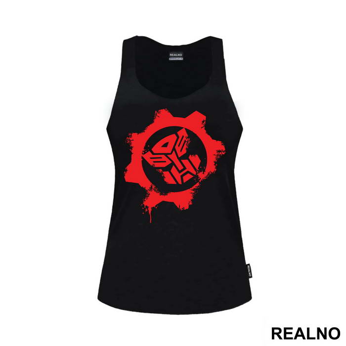 Gear Paint Splash Autobot Logo - Transformers
