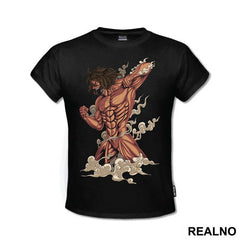 Eren In Titan Form With Smoke - Attack On Titan