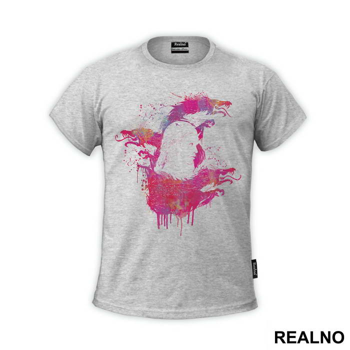 Khaleesi And The Dragons Pink Color Splash - House Targaryen - Game Of Thrones - GOT - Majica