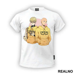 Saitama And Genos Oppai Hoodie - One Punch Man - Majica