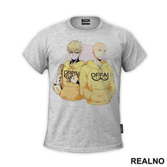 Saitama And Genos Oppai Hoodie - One Punch Man - Majica