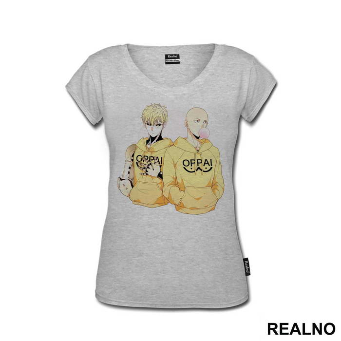 Saitama And Genos Oppai Hoodie - One Punch Man - Majica