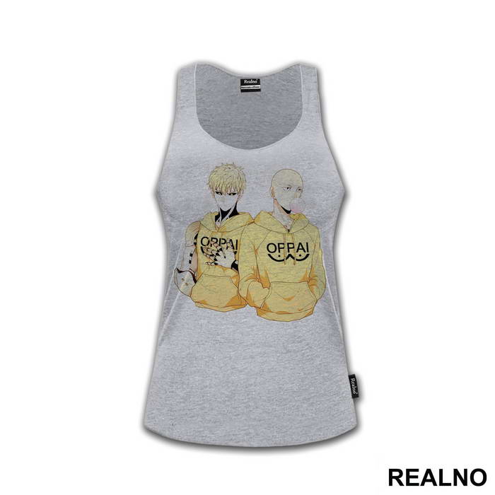 Saitama And Genos Oppai Hoodie - One Punch Man - Majica