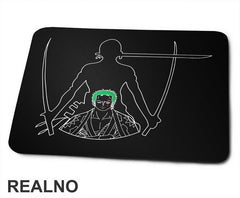Zoro - Outlines - One Piece - Podloga za miš