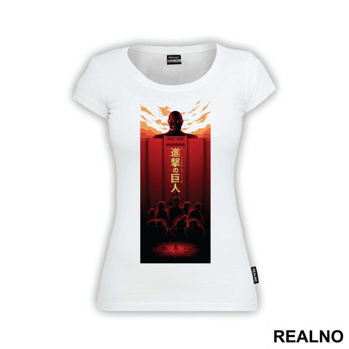 Colossal Titan Looking Over The Wall - Attack On Titan