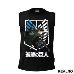 Levi Jumping With His Swords - Attack On Titan