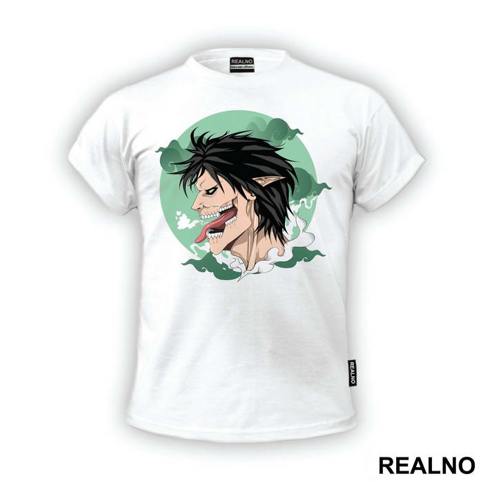 Eren Titan Form Green Smoke - Attack On Titan