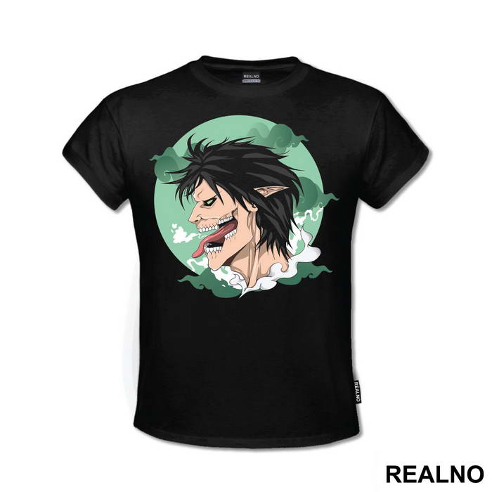 Eren Titan Form Green Smoke - Attack On Titan