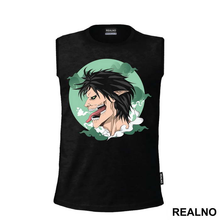 Eren Titan Form Green Smoke - Attack On Titan