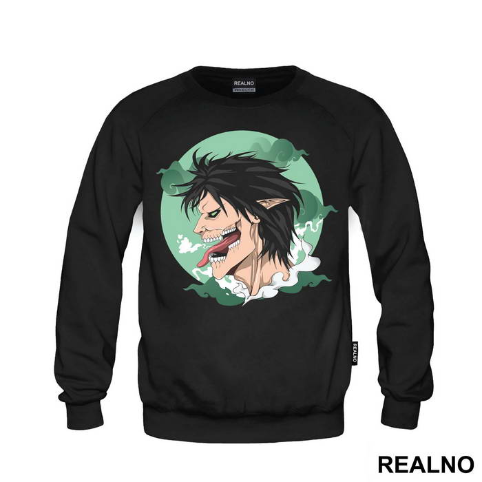 Eren Titan Form Green Smoke - Attack On Titan