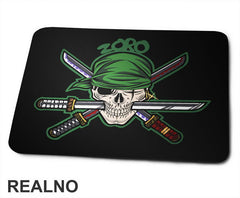 Zoro Skull - One Piece - Podloga za miš