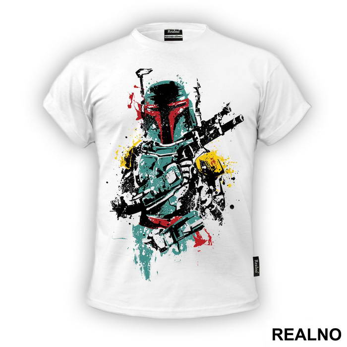 Boba Fett Splatter - Star Wars - Majica