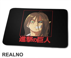 Half Face - Red - Attack On Titan - AOT - Podloga za miš