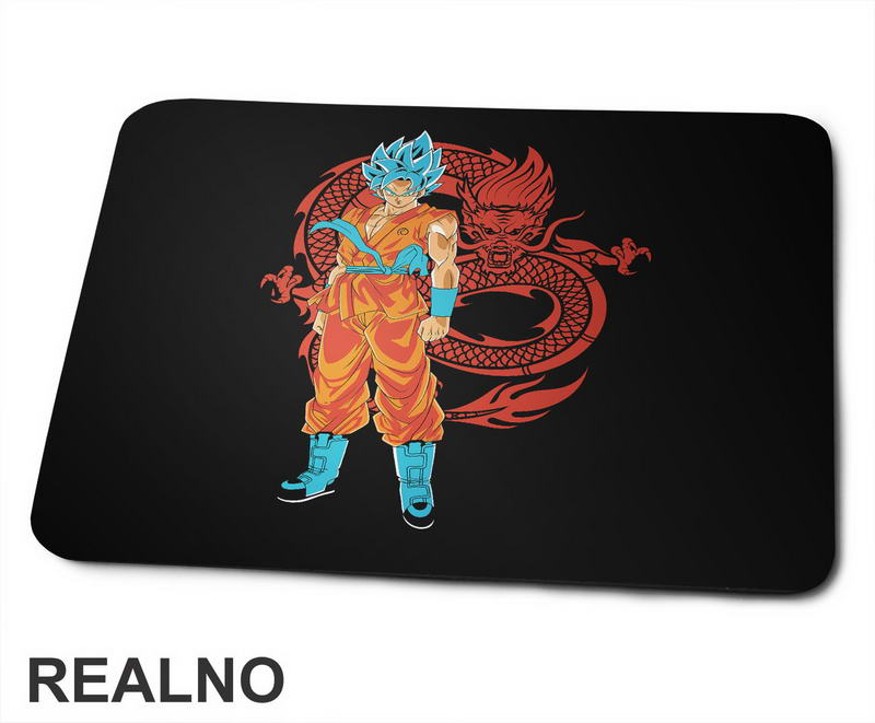 Dragon And Blue Saiyan - Goku - Dragon Ball - Podloga za miš