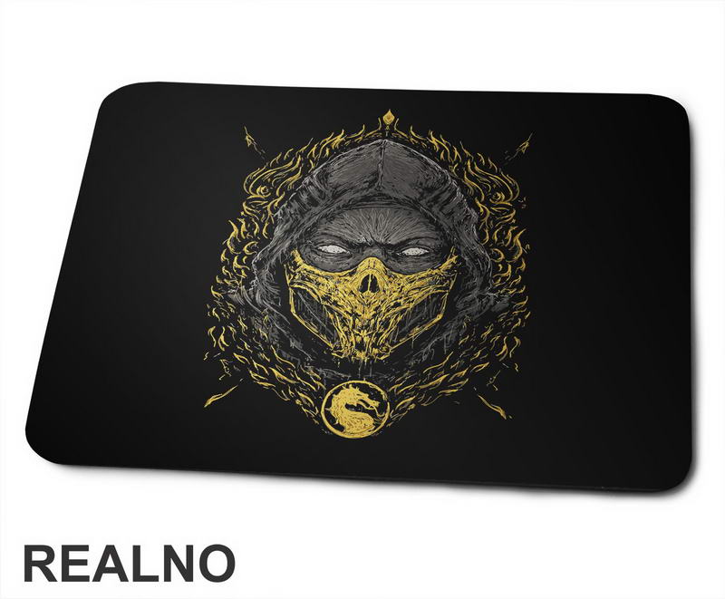 Scorpion - Dots - Head - Mortal Kombat - Podloga za miš