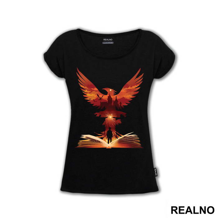 Phoenix Rising Out Of The Book - Harry Potter