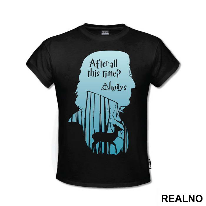 Professor Severus Snape Blue Silhouette - Harry Potter
