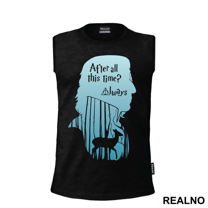 Professor Severus Snape Blue Silhouette - Harry Potter