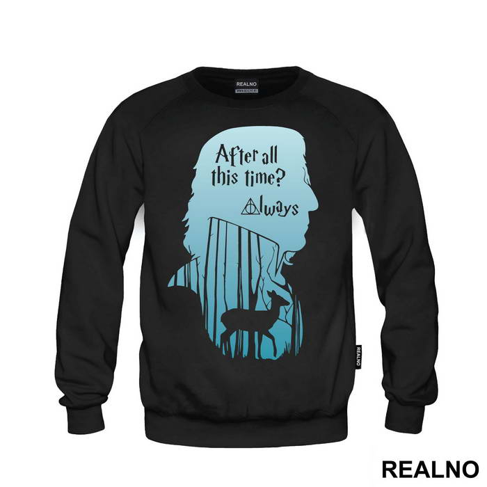 Professor Severus Snape Blue Silhouette - Harry Potter