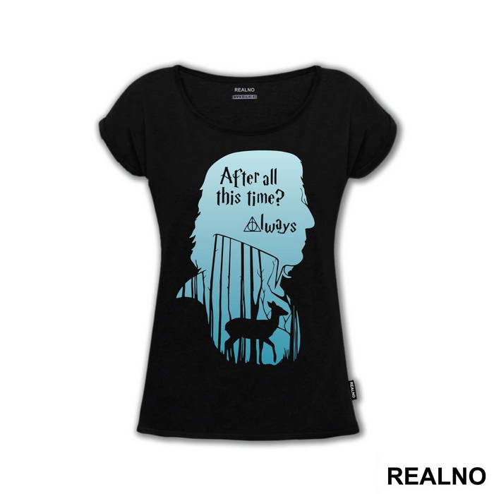 Professor Severus Snape Blue Silhouette - Harry Potter