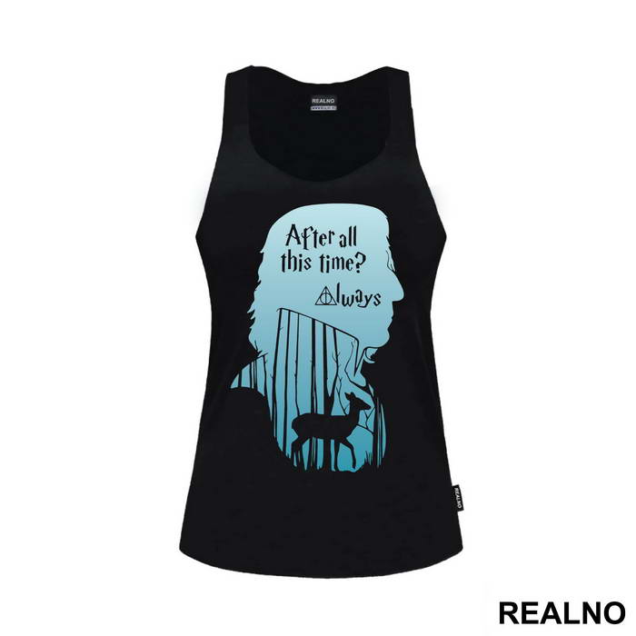 Professor Severus Snape Blue Silhouette - Harry Potter