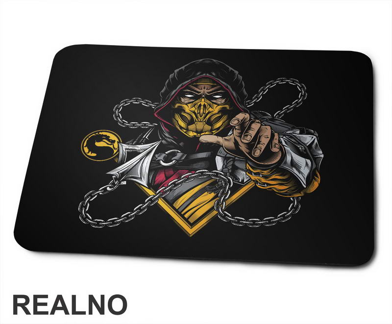 Get Over Here - Scorpion - Lines - Mortal Kombat - Podloga za miš