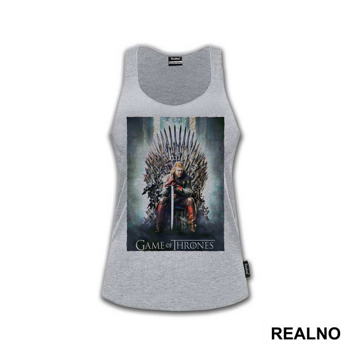 Ned Stark On The Iron Throne, Color - House Stark - Game Of Thrones - GOT - Majica