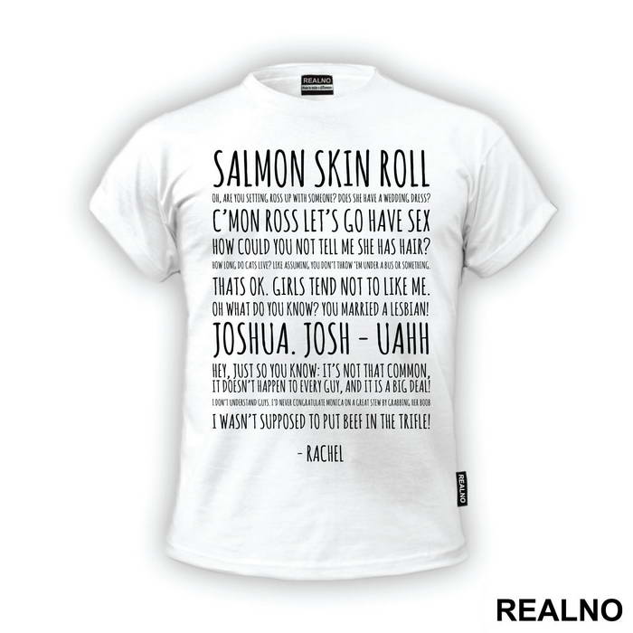 Salmon Skin Roll Text - Friends - Prijatelji