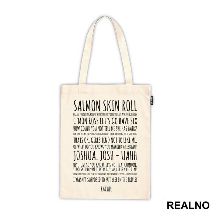 Salmon Skin Roll Text - Friends - Prijatelji