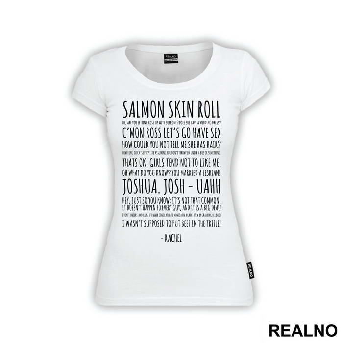 Salmon Skin Roll Text - Friends - Prijatelji