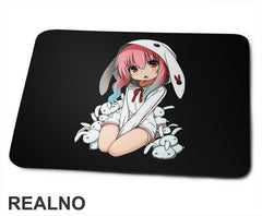 Cute Anime Girl With Rabbits - Anime - Podloga za miš