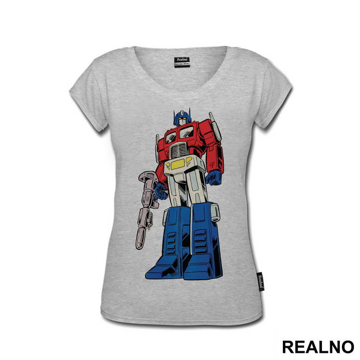 Optimus Prime Standing With A Gun - Transformers - Majica