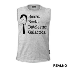 Head Outline - Beard Beets Battlestar Galactica - The Office